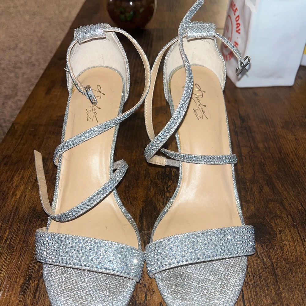Elegant Silver Strappy Sandals